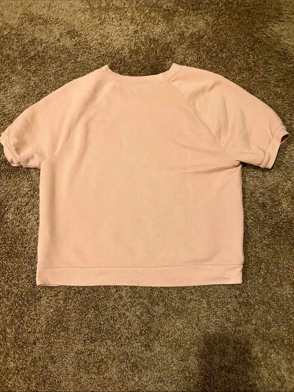 MADEWELL. Size XS. Peach colored short sleeve sweatshirt. Would fit a Small. EUC - Picture 7 of 7